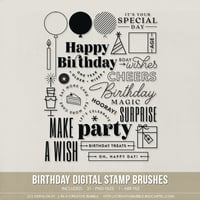 Birthday Stamp Brushes (Digital)