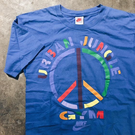 Image of Original 1993 Nike Urban Jungle Peace Tee (Blue).