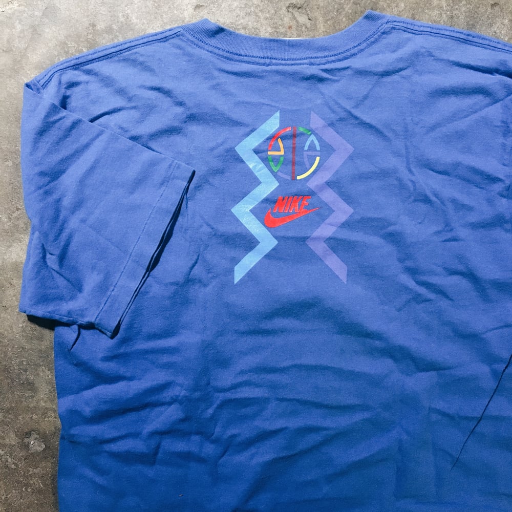 Image of Original 1993 Nike Urban Jungle Peace Tee (Blue).