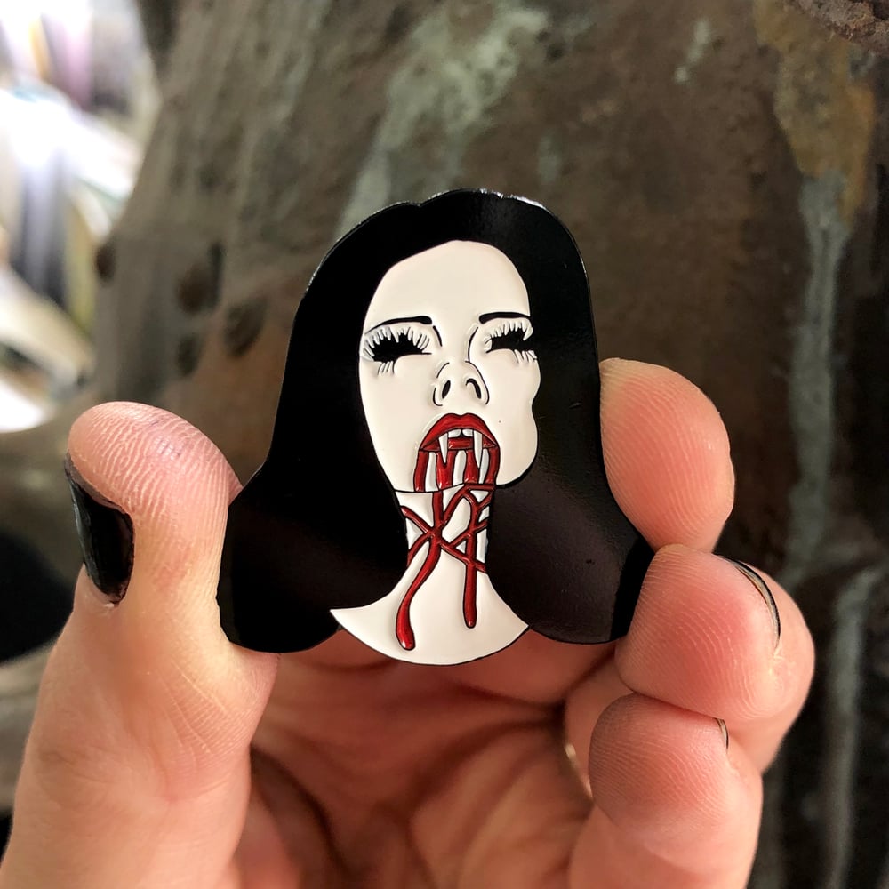 Vampire Girl enamel pin