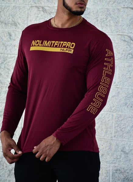 Image of ATHLEISURE LONG SLEEVE BURGUNDY 