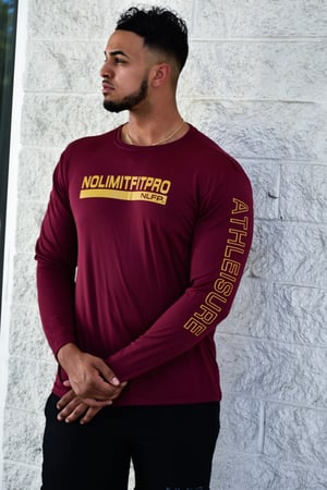 Image of ATHLEISURE LONG SLEEVE BURGUNDY 