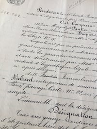 French hand written legal documents 