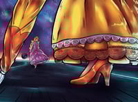 Daisy VS Peach A4 print 