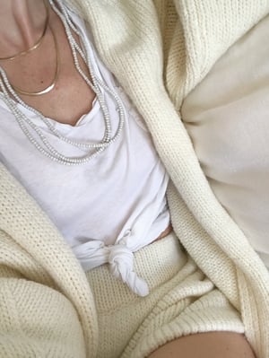 Image of Soft Cream Beaded Necklace