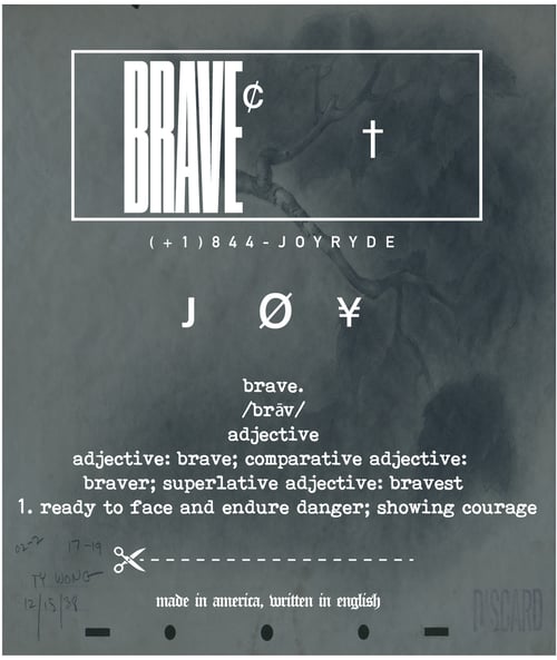 Image of BRAVE CANVAS HOODIE