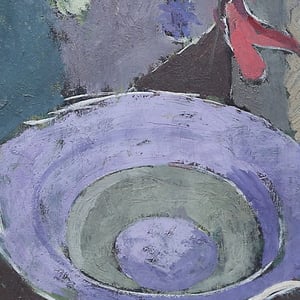 Image of Mid-century Swedish Painting, 'Daisies,' CARL DELDÈN