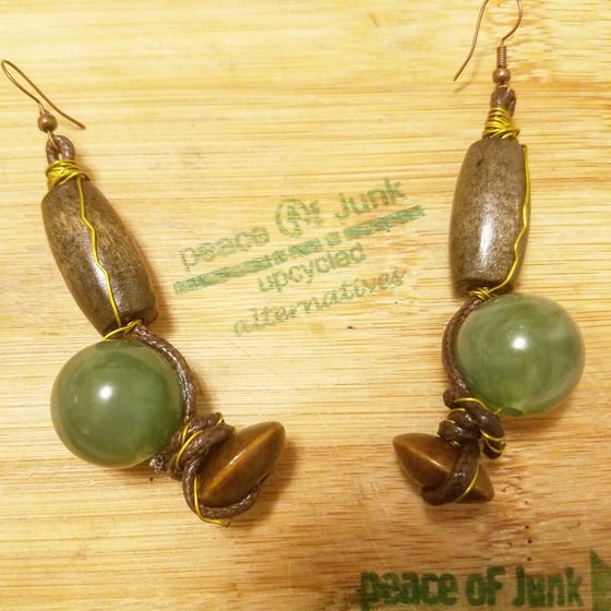 Image of Green Mother Earrings
