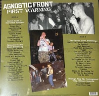 Image 2 of Agnostic Front “last warning” LP