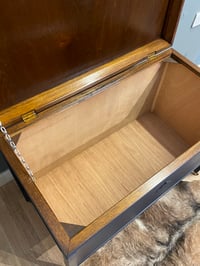 Image 2 of Dark blue blanket storage box