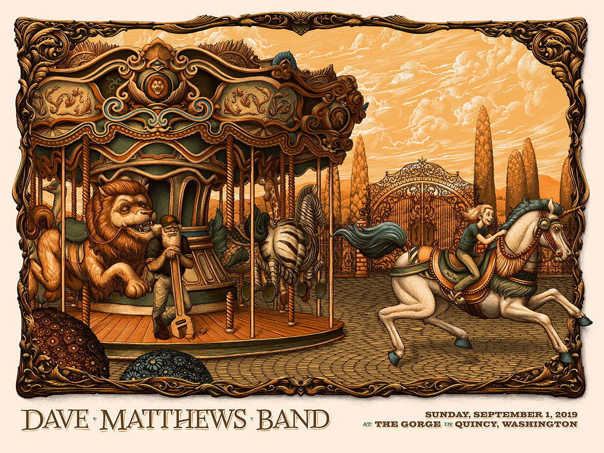 Dave Matthews Band Gig Poster The Quincy WA / N.C. Winters