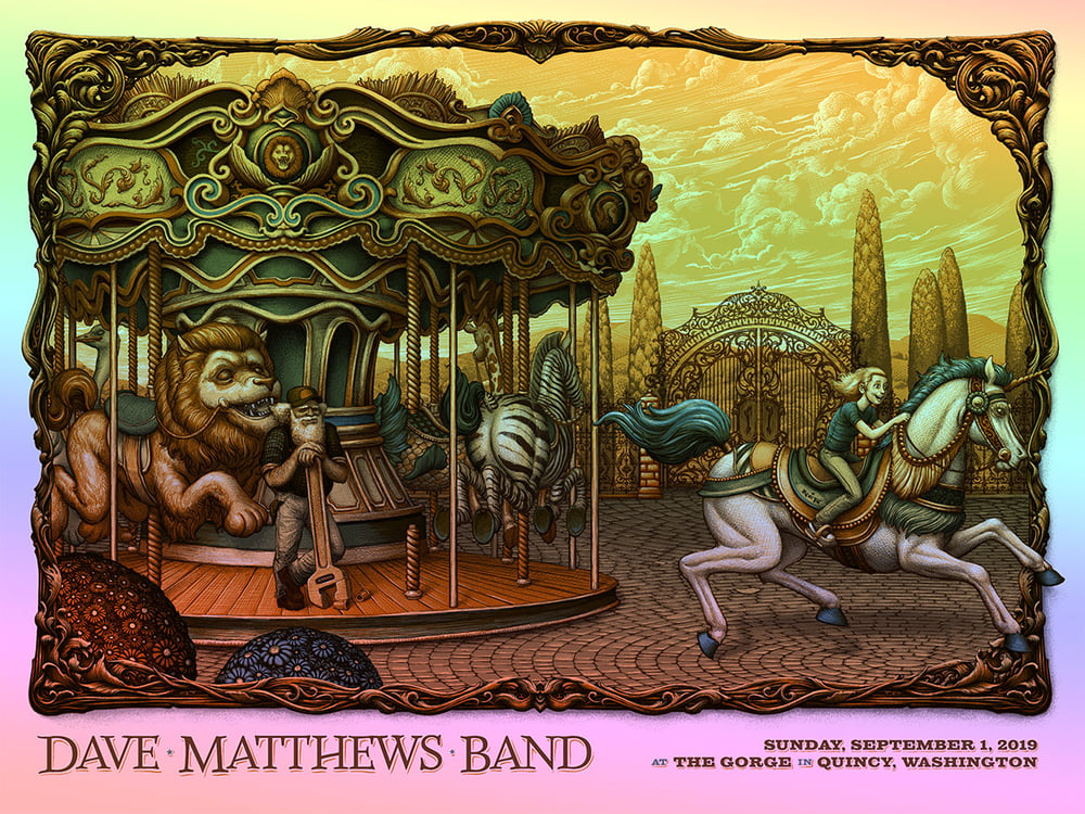 Image of Dave Matthews Band Gig Poster The Gorge, Quincy WA
