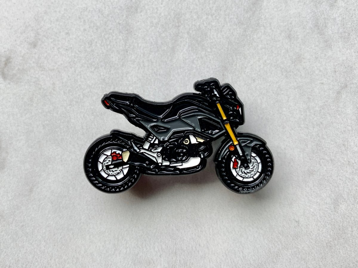 Image of Black Honda Grom MSX125 Motorcycle Pin