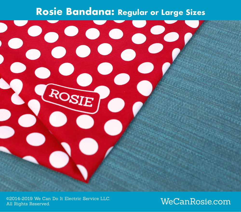Image of Rosie the Riveter Headband Bandana for Rosie costume, 22" or 27"