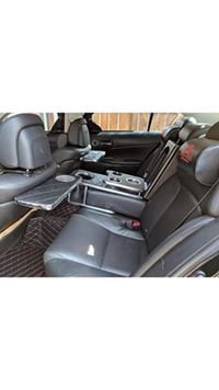 Image 5 of FlossdVip  all  Black leather  headrest tray pair