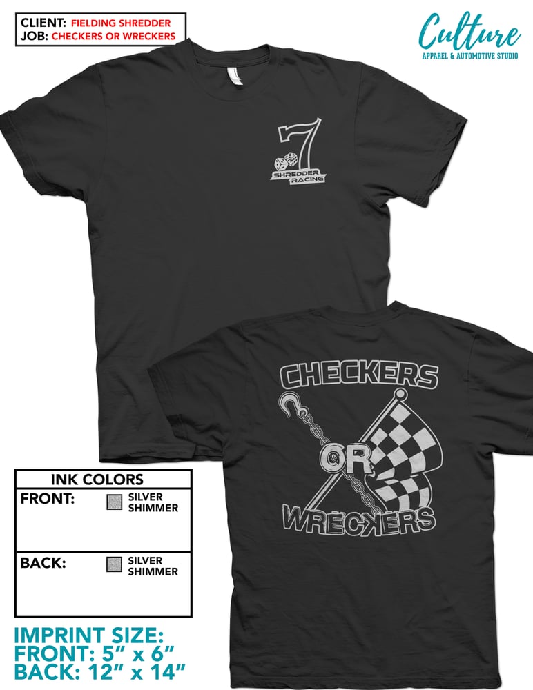 Image of Checkers or Wreckers t-shirt
