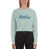 Women's Fleece Crop Sweatshirt Dusty Blue