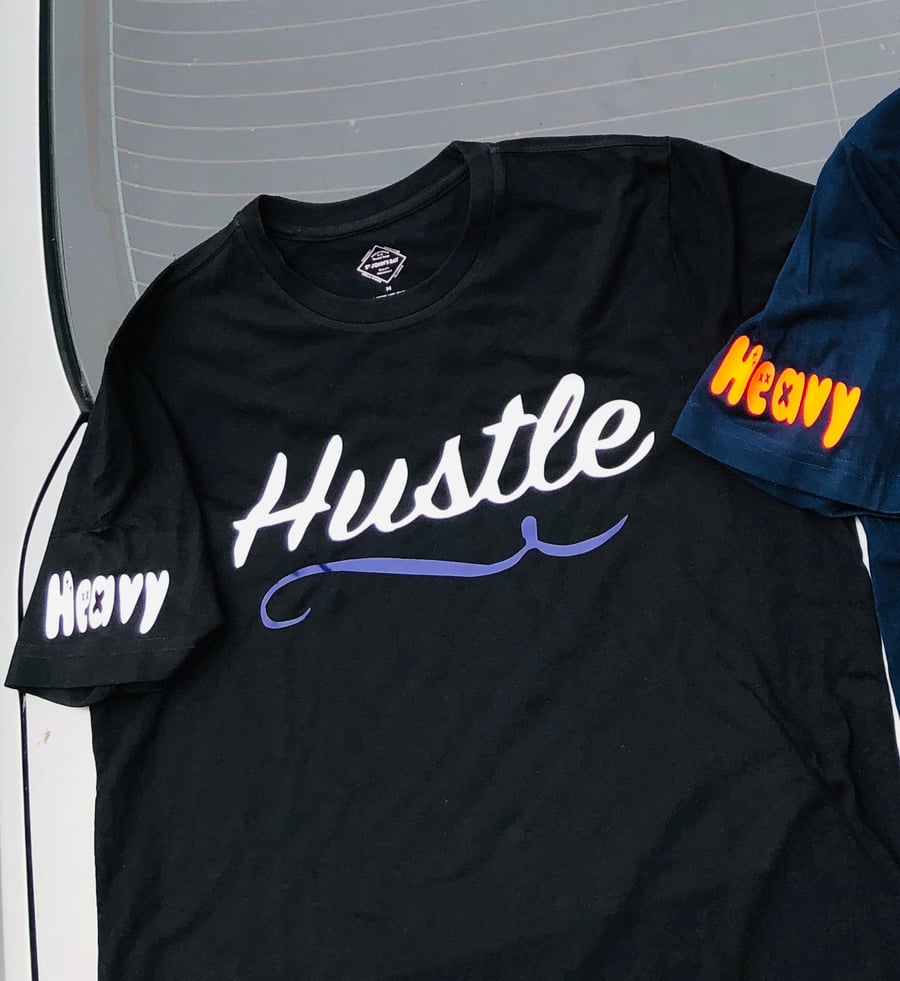 Image of HUSTLE TEE (BLACK,WHITE,PURPLE)