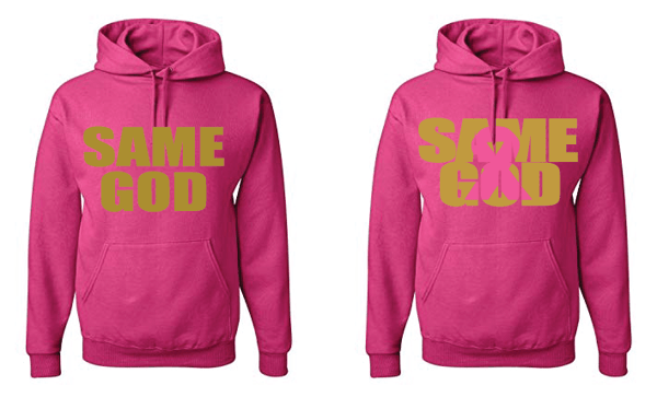 Image of Hot Pink Same God statement Hoodie