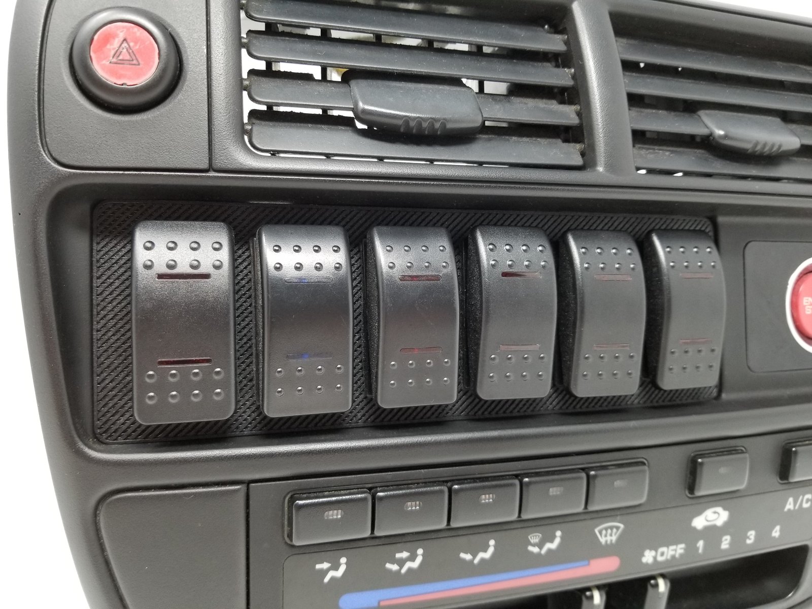 96-99 Honda Civic EK (all) Radio Rocker Switch Plate | 3d Printed