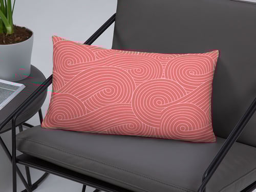 Image of The laughing lamb throw pillow (rectangle)