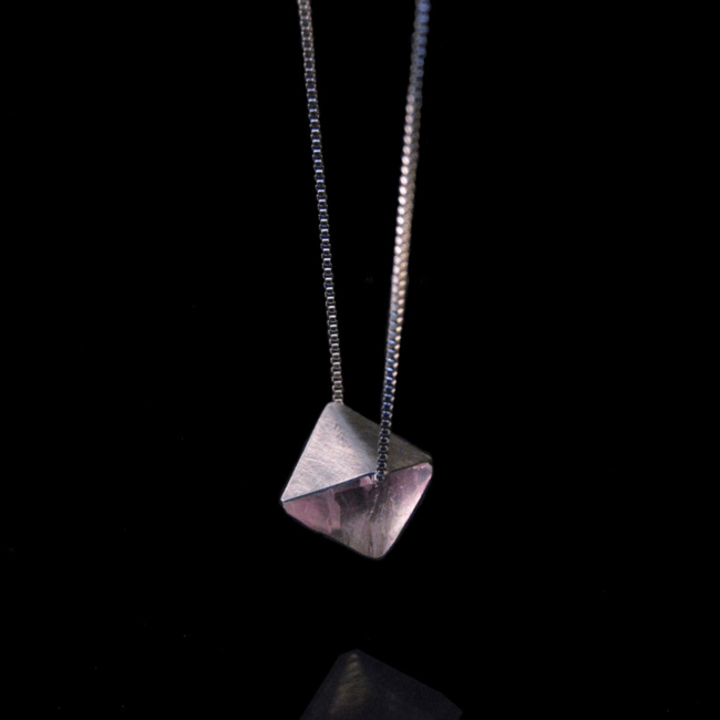 STABILITY #2 necklace // Light Purple Fluorite crystal
