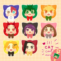 Cat Charms and Sticker Pack - My Hero Academia