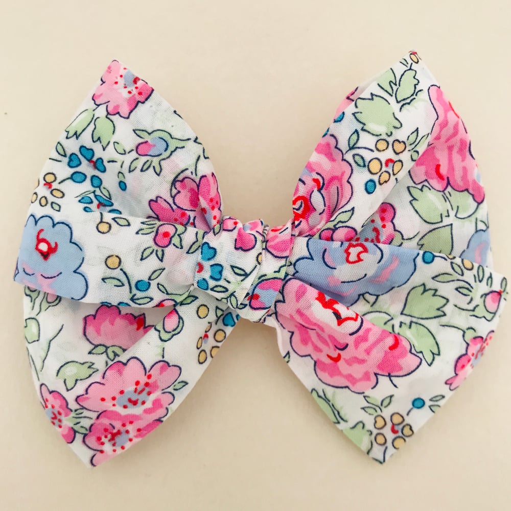 Image of Barrette Liberty Felicite rose et bleu
