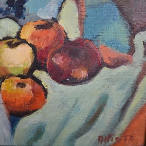 Image of 1952, French, Stilll Life, Painting, 'Apples.'