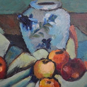 Image of 1952, French, Stilll Life, Painting, 'Apples.'