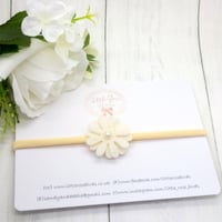 Image 1 of Ivory Daisy Headband or Clip -Choose from 1, 3 or 5 daisies