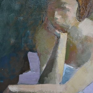 Image of 1950 French Painting, Ballerina.'