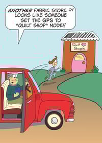 Image 3 of "Quilt Shop Mode" Birthday Card - By the Yard®