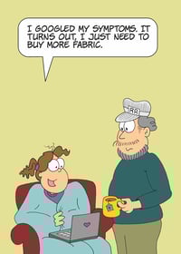 Image 3 of "Just Buy More Fabric" Get Well Card - By the Yard®