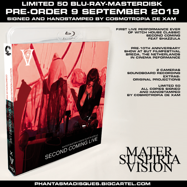 Image of MATER SUSPIRIA VISION LIVE 2019 - BLU-RAY-R (DESIGN B) SIGNED AND STAMPED, LIMITED 50