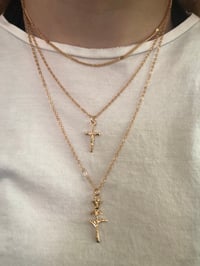 Image 2 of Rose & Cross Necklace