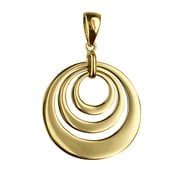 Image of Triple Disk Engraving Pendant - Yellow Gold