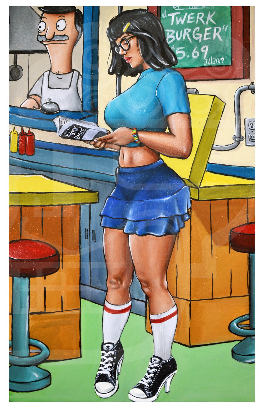 Image of "Future Tina" Bobs Burger By Jeremy Worst Cartoon