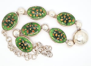 Image of Spring Buds: Cloisonné Enamel Necklace 