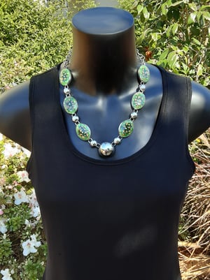 Image of Spring Buds: Cloisonné Enamel Necklace