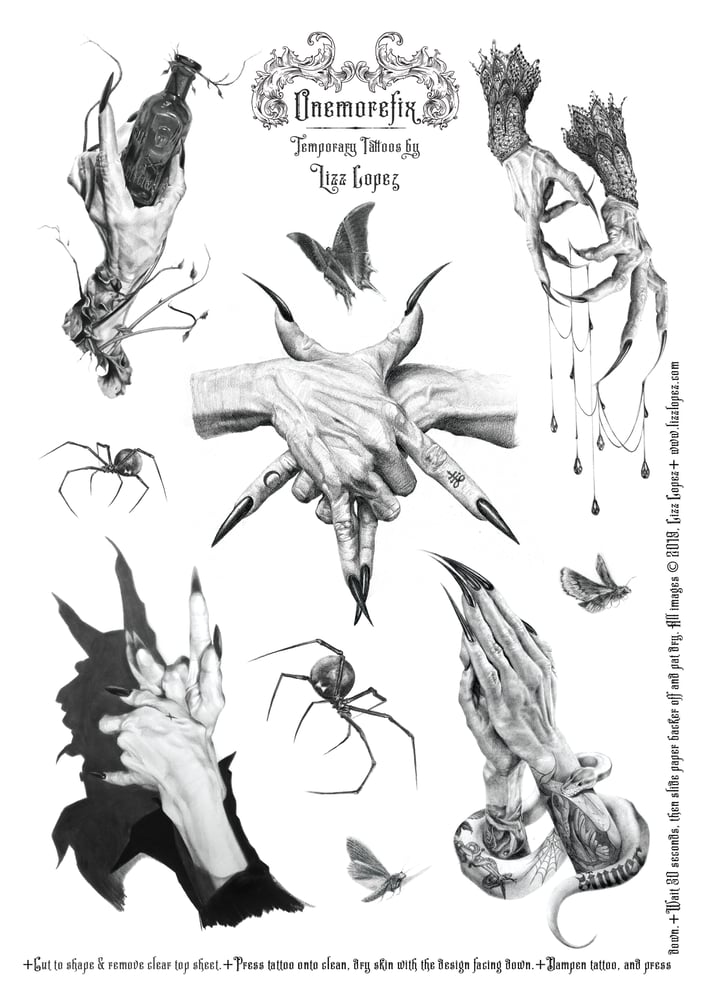 Temporary Tattoo Sheet 1 / Lizz+Lopez