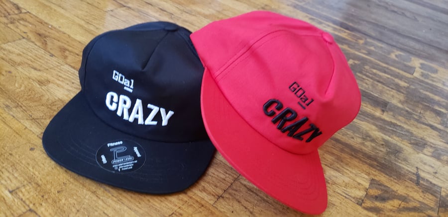 Image of Blk/Red "GOal CRAZY" SnapBacks