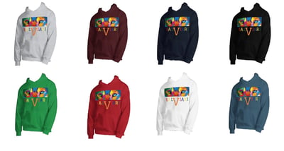 Image of KALVIARI UNIVERSITY KALEIDOSCOPE VISION PULLOVER HOODIE (8 COLORS AVAILABLE)