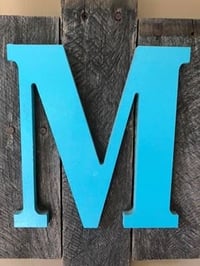 Rustic Initial - Large Teal