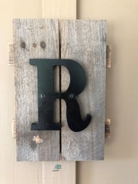 Rustic Initial - Small Black