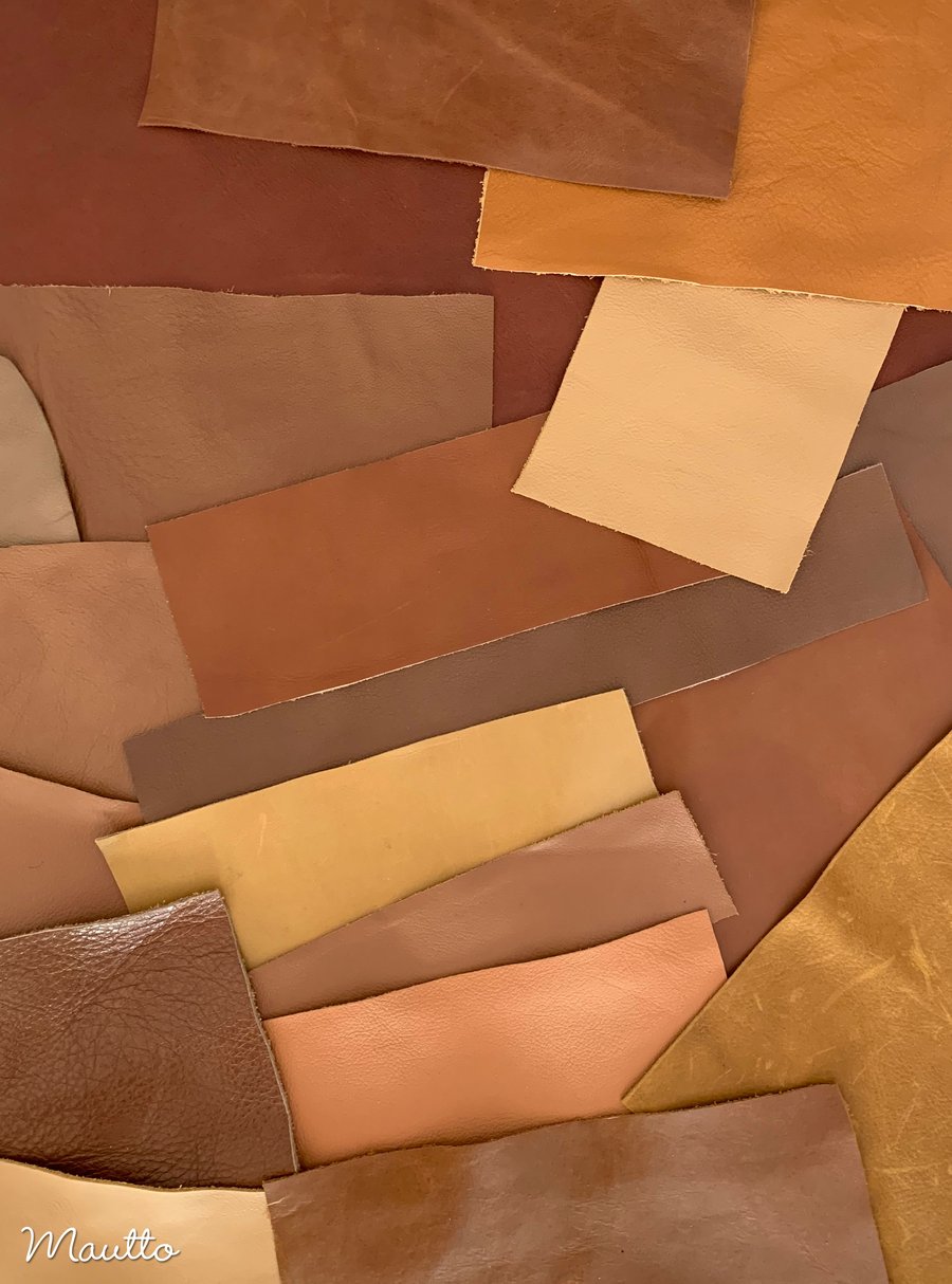 Image of Tan Leather Pieces - 1 Pound Bag of Scraps & Remnants - for Crafts, Art, DIY Projects, Jewelry