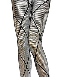 Image 3 of DIAMOND DESIGN FISHNET STOCKINGS