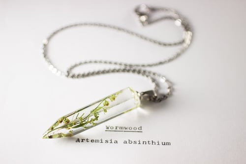 Image of Wormwood (Artemisia absinthium) - Medium Crystalline Pendant #1