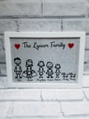 Personlised family a4 frame 