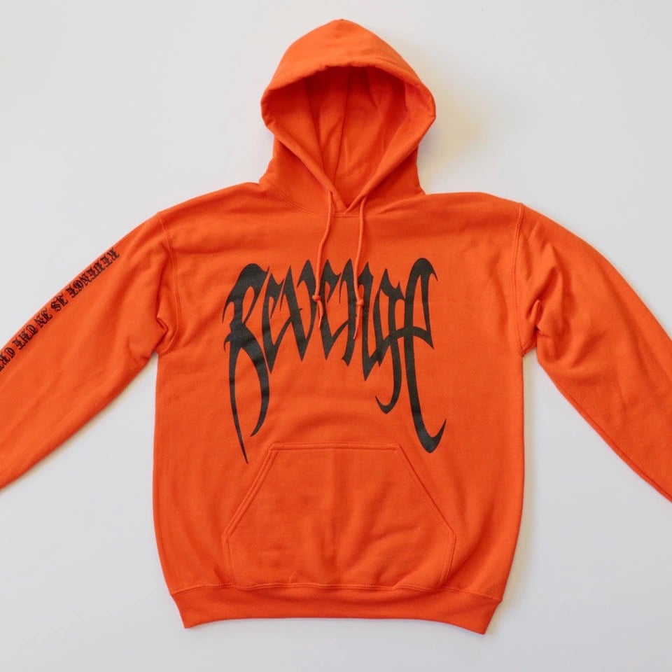 Revenge hoodie orange real hotsell
